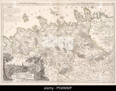 N/A. Eesti : Ludwig August Mellin, 'Atlas von Liefland, oder von den Gouvernementern beyden u. Herzogthümern Ehstland Lief- und, und der Provinz Oesel'. 1798. Août 1754 Ludwig Mellin (1835) 148-Atlas von Liefland 10 Banque D'Images