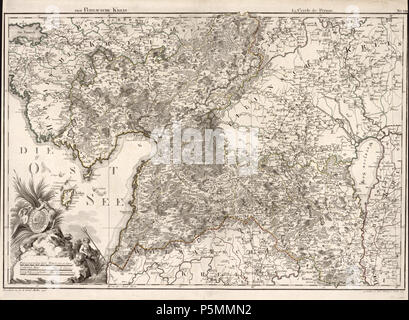 N/A. Eesti : Ludwig August Mellin, 'Atlas von Liefland, oder von den Gouvernementern beyden u. Herzogthümern Ehstland Lief- und, und der Provinz Oesel'. 1798. Août 1754 Ludwig Mellin (1835) 148-von Liefland Atlas 8 Banque D'Images