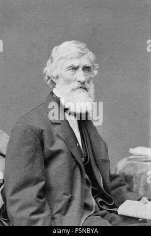 Portrait d'Asher Brown Durand . Annotation manuscrite au verso : Asher B. Durand à environ 73 ans. Verso du photographe a également stamp : Bogardus, photographe, 1153 Broadway cor. 27Th Street, New York, créé en 1846. Prises en 1869 (selon d'autres version de cette photographie). N/A 142 Asher Brown Durand par A. Bogardus Banque D'Images