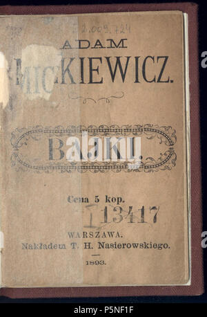 N/A. Bajki, wydanie T. H. Nasierowski . 1893. Adam Mickiewicz (1798-1855) Nom de naissance Autres noms : Bernard Adam Mickiewicz Belarusian-Lithuanian Description Professeur, poète, journaliste d'opinion, dramaturge, essayiste et traducteur Date de naissance/décès 24 Décembre 1798 26 novembre 1855 Lieu de naissance/mort Zavosse Istanbul 1818 1855 période de travail de contrôle d'autorité : Q79822:64009368 ISNI VIAF:0000 0001 2136 3458 RCAC:n80050378 ALN:35350725 MusicBrainz:9441fd78-1EA5-4f8b-9db3-b19f52632ffd Bajki WorldCat 162 (005) Adam Mickiewicz Banque D'Images