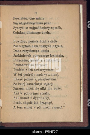 N/A. Bajki, wydanie T. H. Nasierowski . 1893. Adam Mickiewicz (1798-1855) Nom de naissance Autres noms : Bernard Adam Mickiewicz Belarusian-Lithuanian Description Professeur, poète, journaliste d'opinion, dramaturge, essayiste et traducteur Date de naissance/décès 24 Décembre 1798 26 novembre 1855 Lieu de naissance/mort Zavosse Istanbul 1818 1855 période de travail de contrôle d'autorité : Q79822:64009368 ISNI VIAF:0000 0001 2136 3458 RCAC:n80050378 ALN:35350725 MusicBrainz:9441fd78-1EA5-4f8b-9db3-b19f52632ffd Bajki WorldCat 163 (015) Adam Mickiewicz Banque D'Images