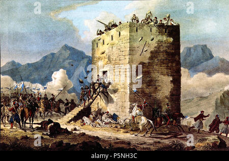 N/A. Anglais : attaque des troupes bavaroises dans un donjon : . Années 1830. Köllnberger Ludwig (1811-1892) Noms alternatifs Description soldat allemand et peintre Date de naissance/décès 3 Juillet 1811 4 décembre 1892 Lieu de naissance/décès Salzbourg Aschau contrôle d'autorité : Q46498054 ISNI:0000 0001 0866 300X Open Library:OL5589038A 178 L'attaque des troupes bavaroises dans un donjon Banque D'Images