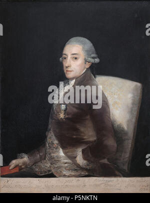 Portrait de don Bernardo de Iriarte 1797. N/A 193 Bernardo de Iriarte por Francisco de Goya Banque D'Images