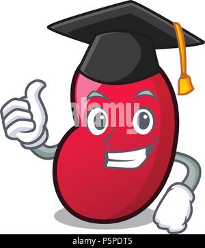 Cartoon caractères jelly bean l'obtention du diplôme Illustration de Vecteur