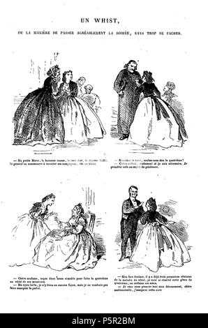 N/A. 'Un whist, ou la manière de passer agréablement la soirée, sans trop se fâcher." ("une partie de whist, ou comment passer une agréable soirée et éviter d'être trop dérangé.') (1) . 1874. Bertall (1820-1882) Noms alternatifs Nom légal : Charles Albert d'Arnoux (Charles Albert Constant Nicolas d'Arnoux de Limoges Saint-Saens) Description French illustrator, dessinateur et graveur Date de naissance/décès 18 Décembre 1820 24 mars 1882 Lieu de naissance/décès Paris Soyons contrôle d'autorité : Q528753 VIAF:68925464 ISNI:0000 0001 2281 2550 ULAN:500001672 RCAC:n:NLA83001791 36574893 1 WorldCat Banque D'Images