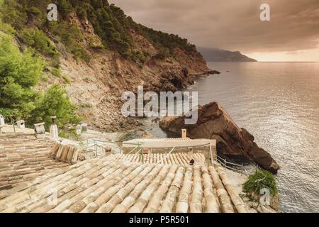 Es Caló de S''Estaca.Valldemossa, Parque Natural de la Sierra de Tramuntana. Mallorca. Islas Baleares. L'Espagne. Banque D'Images