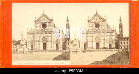 N/A. Italiano : Giacomo Brogi (1822-1881) - 'Firenze - Chiesa di S. Croce colla statua di Dante'. Stereofotografia. Numéro de catalogue : 3033. Anglais : Giacomo Brogi (1822-1881) - 'Florence. Église de Santa Croce, et statue de Dante'. Carte stéréo. Catalogue #  3033. . Avant 1881. Giacomo Brogi (1822-1881) Description photographe italien Date de naissance/Décès 6 Avril 1822 29 novembre 1881 Lieu de naissance/décès Florence Florence circa 1860-1881 Période de travail lieu de travail de l'Italie, le Moyen-Orient le contrôle d'autorité : Q2346257 VIAF:156145857883923021479 ISNI:0000 0000 6662 3244 ULAN:500017452 Banque D'Images