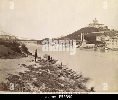 N/A. Italiano : Giacomo Brogi (1822-1881), 'Torino - Riva del Po col Ponte di ferro ed il Monte dei Cappuccini'. Numéro de catalogue : 3737. Anglais : Giacomo Brogi (1822-1881), 'Turin - rive du fleuve Pô, avec le pont de fer, et colline de l' des Capucines. Catalogue #  3737. . Avant 1881. Giacomo Brogi (1822-1881) Description photographe italien Date de naissance/Décès 6 Avril 1822 29 novembre 1881 Lieu de naissance/décès Florence Florence circa 1860-1881 Période de travail lieu de travail de l'Italie, le Moyen-Orient le contrôle d'autorité : Q2346257 VIAF:156145857883923021479 ISNI:0000 0000 6662 3244 U Banque D'Images