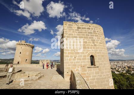 Castillo de Bellver - siglo.XIV-, Palma de Mallorca. Mallorca. Islas Baleares. España. Banque D'Images