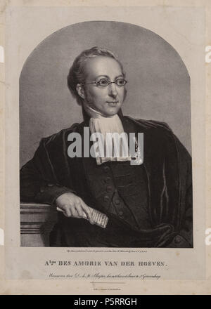 N/A. Nederlands : Beschrijving Abraham des Amorie van der Hoeven (22-02-1798 / 29-07-1855) Hoogleraar aan het Remonstrants Seminarium te Amsterdam. Afmetingen : 318 x 200 mm. Documenttype prent Vervaardiger Sluyter, Dirk Jurriaan (1811-1886), dernière Carel Christiaan Antony Sautijn Nieuwhoff Walraad, L., P. (1790-1837) Collectie Collectie Stadsarchief Amsterdam : tekeningen en prenten Datering http://archief.amsterdam/archief/10097/010097008597 Afbeeldingsbestand 1835 Inventarissen 010097008597 . 1835. Carel Christiaan Antony Dernière 271 Carel Christiaan Antony Dernière, Afb 010097008597 Banque D'Images