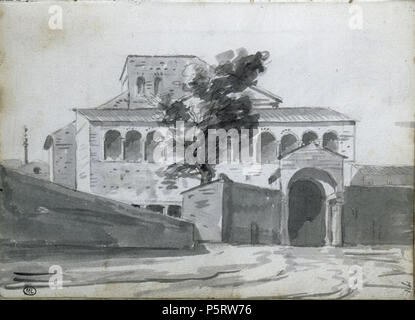 N/A. Italiano : Chiesa di San Saba a Roma, disegno, 18,8 x 14,6 cm, Paris, Louvre . vers 1779. Jacques-Louis David (1748-1825) Noms alternatifs Jacques Louis David, David Jak Lui Description peintre et homme politique date de naissance/Décès 30 Août 1748 29 décembre 1825 Lieu de naissance/décès Paris Bruxelles période de travail lieu de travail néoclassicisme Paris, Rome, Bruxelles contrôle d'autorité : Q83155 VIAF:66575297 ISNI:0000 0001 2137 4173 ULAN:500115221 RCAC:n:NLA50035639 35033606 416 WorldCat David San Saba Banque D'Images