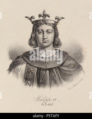 N/A. Anglais : Philippe IV de France (1268-1314) . 19e siècle. N/A 434 Delpech - Philippe IV de France Banque D'Images