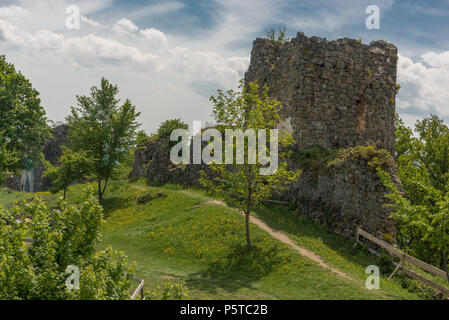 Ruines du château de saris près de Presov en Slovaquie Banque D'Images