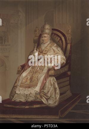 Giovanni Maria Ferretti Sollazzi (1792 à 1878). Pie IX, Pape de Rome. Convoqué le Premier Concile Œcuménique du Vatican, en 1869. Portrait du souverain pontife. Banque D'Images