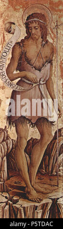 Deutsch : Altartafel aus San Silvestro à Massa Fermana, äußere Tafel linke : Hl. Johannes der Täufer 1468. N/A 274 Carlo Crivelli 022 Banque D'Images