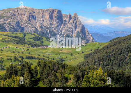 Ortisei, l'Alpe di Siusi, Dolomites, Trentino Alto Adige, Italie, Europe, Banque D'Images