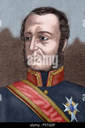 Joaquin Blake Joyes (1759-1827). Militaire espagnol. Président du Conseil de Régence d'Espagne et des Indes (1810-1811) et Chef du personnel. Gravure en couleur. Banque D'Images