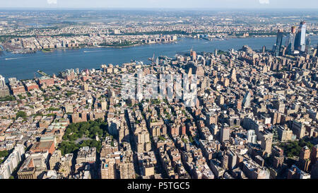 Midtown Manhattan Skyline, New York City, et de Jersey City, NJ, USA Banque D'Images