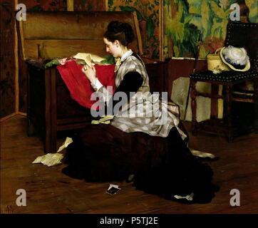 N/A. Nederlands : De liefdesbrief . vers 1870. Gustave Léonard De Jonghe (1829-1893) Noms alternatifs Gustave Léonard De Jonghe, Gustave De Jonghe Description peintre belge Date de naissance/Décès 4 Février 1829 28 janvier 1893 Lieu de naissance/décès Courtrai Anvers Belgique, France lieu de travail contrôle d'autorité : Q1286290 VIAF:16526713 ISNI:0000 0000 7984 7757 ULAN:500018384 RCAC:n97861556 GND:1050961323 421 WorldCat De Jonghe, Liefdesbrief Banque D'Images