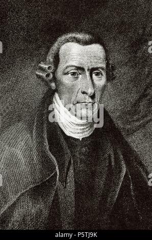 Patrick Henry (1736-1799). Homme politique américain. La gravure. Banque D'Images