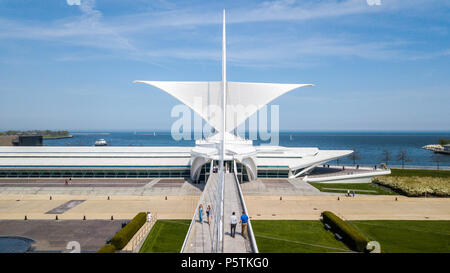 Le Pavillon Quadracci, Milwaukee, Wisconsin, États-Unis Banque D'Images