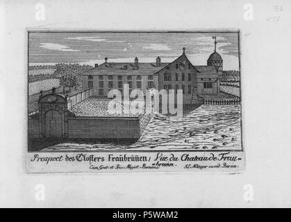 N/A. Deutsch : Buch : 'Sammlung Ansichten von aus dem ehemaligen Gebiet des Standes Bern", Perspective des Klosters Fraubrunnen English : Vue du chateau de Fraubrunn . vers 1900. Inconnu 319 CH-NB-Sammlung von Ansichten aus dem ehemaligen Gebiet des Standes Bern-19482-page026 Banque D'Images