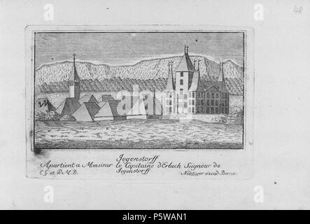 N/A. Deutsch : Buch : 'Sammlung Ansichten von aus dem ehemaligen Gebiet des Standes Bern', Jegenstorff . vers 1900. Inconnu 320 CH-NB-Sammlung von Ansichten aus dem ehemaligen Gebiet des Standes Bern-19482-page050 Banque D'Images