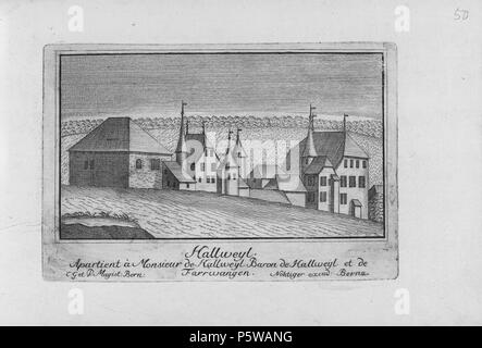 N/A. Deutsch : Buch : 'Sammlung Ansichten von aus dem ehemaligen Gebiet des Standes Bern', Hallweyl . vers 1900. Inconnu 320 CH-NB-Sammlung von Ansichten aus dem ehemaligen Gebiet des Standes Bern-19482-page054 Banque D'Images