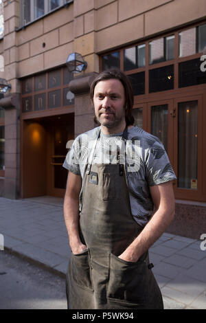 Niklas Ekstedt, Swedish chef et restaurateur d'étoiles Michelin Restaurant Ekstedt à Stockholm, en Suède. Banque D'Images