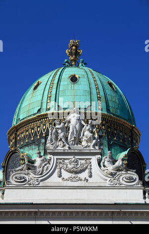 L'Autriche, Vienne, Michaelerkuppel, Michael Dome, Hofburg, le Palais Impérial, Banque D'Images