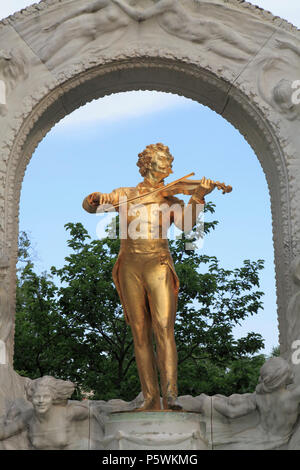 L'Autriche, Vienne, Stadtpark, Johann Strauss, statue, monument, Banque D'Images