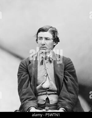 N/A. Anglais : David E. Herold, l'un des conspirateurs de l'assassinat d'Abraham Lincoln, photographiés dans le Washington Navy Yards, Washington D.C., après son arrestation. Retouché pour nettoyer la poussière et les rayures. Recadrage de l'original dans la Bibliothèque du Congrès archives. . :. . Avril 1865. Alexander Gardner (1821-1882) Noms alternatifs Alex. Gardner ; A. Gardner ; Alexander Description photographe écossais Gardiner et photographe de guerre Date de naissance/décès 17 Octobre 1821 10 décembre 1882 Lieu de naissance/décès Paisley Washington D.C. 1856-187 période de travail Banque D'Images