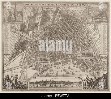 N/A. Nederlands : Beschrijving Amstelodamum Celebre Emporium Forma Plana Kaart van Amsterdam. Uitgave 4e. Schaal ca. 1:7,250. Uitgegeven door Claes Jansz. Visscher. Zuidzuidwest Oriëntatie : boven. Onder andere ajoutés werden van aanplempingen Vlooienburg dans de Amstel en nabij de Febo waar het 's-Gravelandse Veer en de Staalkade. ontstonden De decoraties dans de linker- rechterbenedenhoek gemodernizeerd en Suède. Zuidzuidwest Oriëntatie : boven. Documenttype kaart Vervaardiger, Claes Jansz Visscher (1587-1652) Collectie Collectie 1643 Datering Atlas Splitgerber ca. t/m 1648 Inventarissen Banque D'Images