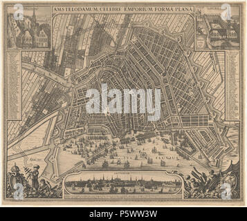 N/A. Nederlands : Beschrijving Amstelodamum Celebre Emporium Forma Plana Kaart van Amsterdam. Uitgave 4e. Schaal ca. 1:7,250. Uitgegeven door Claes Jansz Visscher. Bij de 4e uitgave werden onder andere bij de aanplempingen leidde Febo (wat tot het 's-Gravelandseveer en de Staalkade) dans Vlooienburg en bij de Amstel ajoutés. Zuidzuidwest Oriëntatie : boven. Documenttype kaart Vervaardiger, Claes Jansz Visscher (1587-1652) Collectie Collectie Stadsarchief Amsterdam : kaarten van Datering in a general sense Amsterdam 1643 t/m 1648 http://archief.amsterdam/archief/10035/1350 Afbeeldingsbes Inventarissen Banque D'Images