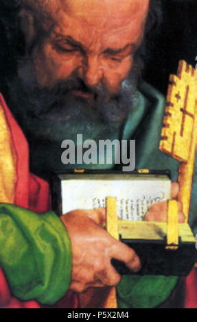 Kopf des Petrus und Hände des Johannes Ausschnitt aus 'Die Vier Apostel" von Albrecht Dürer, München 489 Dürer-Petrus Banque D'Images