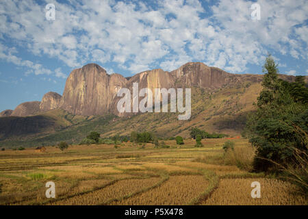 Paysage de Madagascar, le Parc National de l'Andringitra Banque D'Images