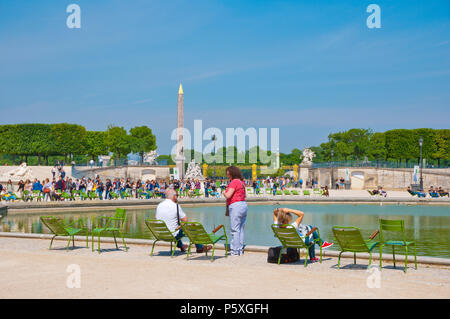 Jardin des Tuileries, Paris, France Banque D'Images