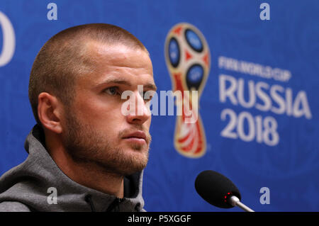 L'Angleterre Eric Dier au cours de la conférence de presse au stade de Kaliningrad. Banque D'Images