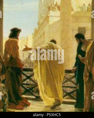 N/A. Anglais : une version recadrée de Antonio Ciseri dépeint Ponce Pilate présentant un flagellé Christ à la population. Voir : Eccehomo1.jpg pour la pleine version. avant 1891. L'original a été Scifiintel à uploader English .. Version plus(s) ont été chargé par Edison à fr.. Antonio Ciseri (1821-1891) Peintre italo-Description et enseignant à l'université Date de naissance/décès 25 Octobre 1821 8 mars 1891 Lieu de naissance/décès Ronco sopra Ascona Florence Florence lieu de travail contrôle d'autorité : Q601609 VIAF:55030004 ISNI:0000 0000 6630 0306 ULAN:500030859 RCAC:n:CISER WGA93023875 Banque D'Images