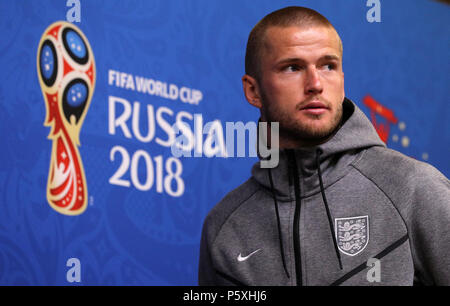 L'Angleterre Eric Dier au cours de la conférence de presse au stade de Kaliningrad. Banque D'Images