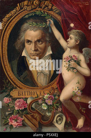 N/A. Deutsch : Beethovens Apotheose . 1900. Eduard (1841-1904) Majsch Majsch 494 Eduard - Beethovens Apotheose 1900 Banque D'Images