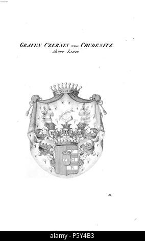 N/A. Wappen Czernin von Chudenitz Tyroff - HA.jpg . Entre 1846 et 1865. Czernin von Chudenitz inconnu 396 Tyroff - HA Banque D'Images