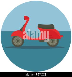 La livraison de moto dans le style plate Illustration de Vecteur