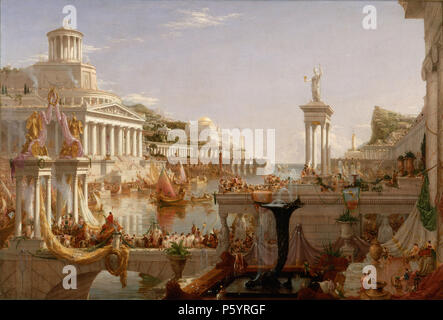 THOMAS COLE (1801-1848), peintre américain d'origine anglaise. Son travail 1835-6 Le cours de l'Empire : Consommation Banque D'Images