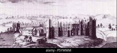 N/A. Anglais : Farleigh Hungerford Castle en 1733 . 24 juillet 2011. FarleighHungerford BuckN1733.jpg : Samuel et Nathaniel Buck travail dérivé : Escs2009 (talk) Fareligh 548 Hungerford Château xviiie siècle Banque D'Images