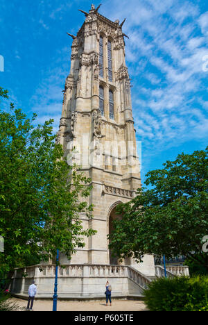 Tour Saint-Jacques, 4ème arrondissement, Paris, France Banque D'Images