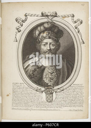 N/A. Français : les augustes représentations de tous les rois de France, depuis Pharamond jusqu'à Louis XIV,... avec un abrégé historique sous chacun, contenant leurs naissances, les inclinations et actions plus remarquables pendant leurs règnes . 1690. Nicolas de Larmessin (1632-1694) Alternative Names Nicolas de Larmessin, Nicolas Ier de Larmessin Description graveur français, éditeur et printseller Date de naissance/décès 1632 1694 Lieu de naissance/décès lieu de travail Paris Paris Paris contrôle d'autorité : Q16666497 VIAF:95825858 ISNI:0000 0001 2282 7808 ULAN:500023451 BNE:XX855743 Kult Banque D'Images