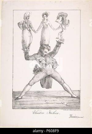 534 Eugène Delacroix, Théâtre Italien (Théâtre Italien), 1821 Banque D'Images