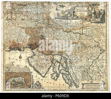 537 Exactissima Carniolae Vindorum Marchiä Ducatus, et Histriae 1732 Banque D'Images