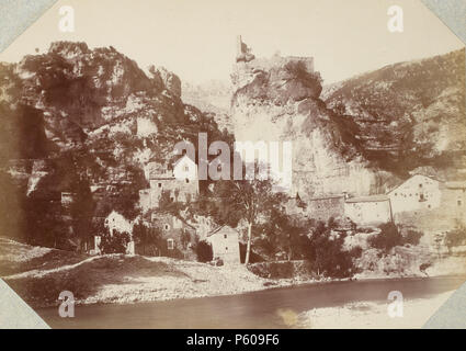 537 d'Excursion dans la région des Causses (1892).f07.Gorges du Tarn, de Castelbouc Banque D'Images